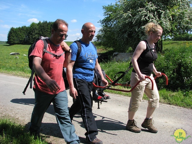 randonnée sportive avec joëlettes, Florennes, 2014