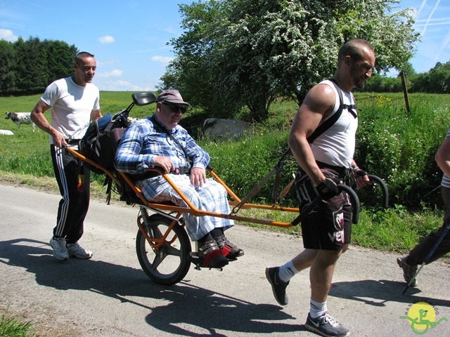 randonnée sportive avec joëlettes, Florennes, 2014