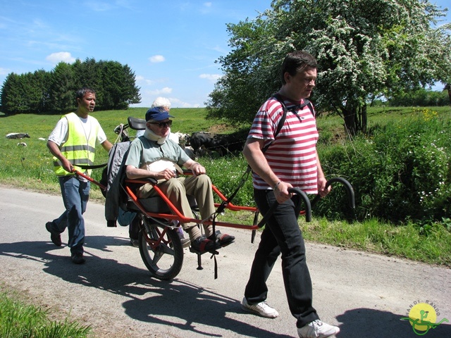 randonnée sportive avec joëlettes, Florennes, 2014