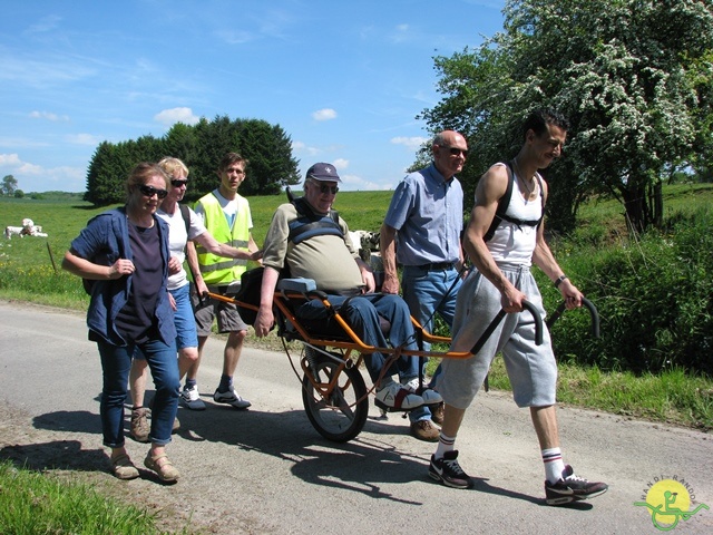 randonnée sportive avec joëlettes, Florennes, 2014