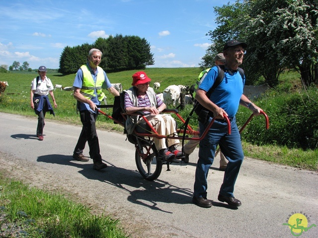 randonnée sportive avec joëlettes, Florennes, 2014