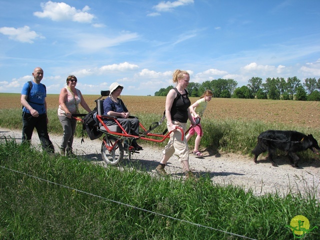 randonnée sportive avec joëlettes, Florennes, 2014