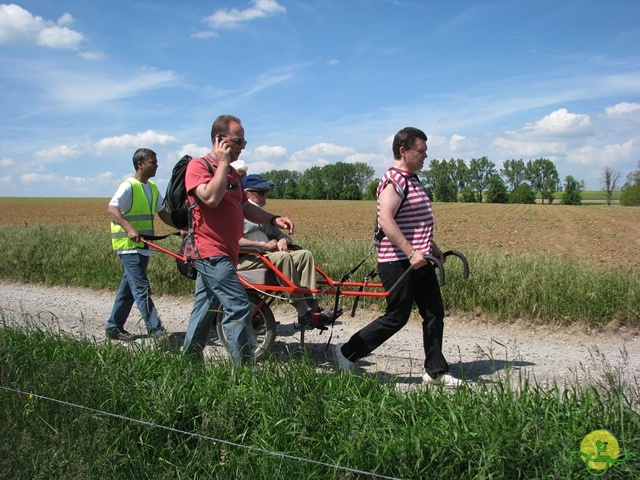 randonnée sportive avec joëlettes, Florennes, 2014