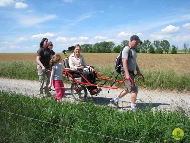 randonnée sportive avec joëlettes, Florennes, 2014