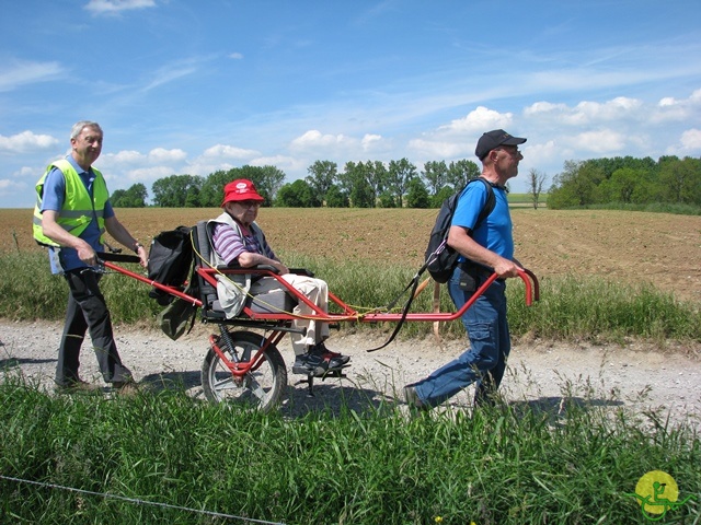 randonnée sportive avec joëlettes, Florennes, 2014