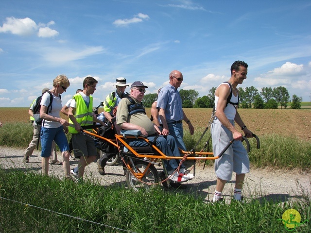 randonnée sportive avec joëlettes, Florennes, 2014