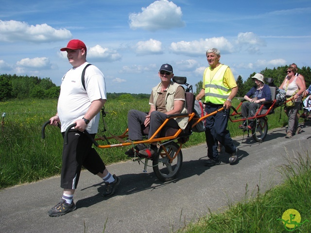 randonnée sportive avec joëlettes, Florennes, 2014