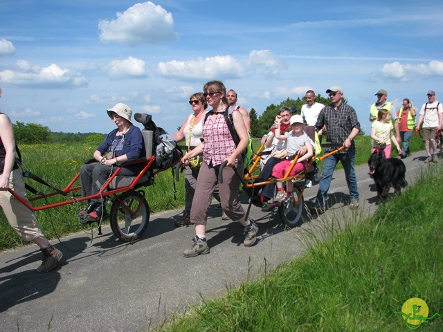 randonnée sportive avec joëlettes, Florennes, 2014