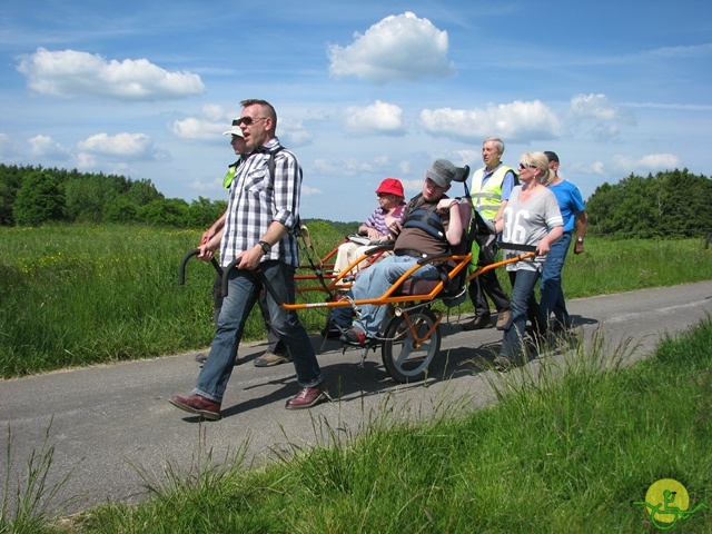 randonnée sportive avec joëlettes, Florennes, 2014