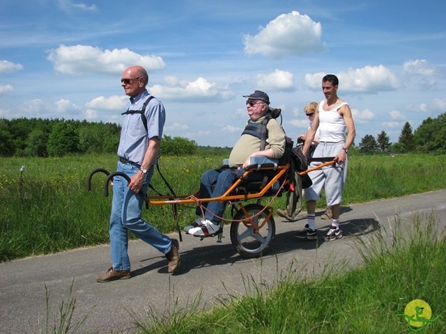 randonnée sportive avec joëlettes, Florennes, 2014