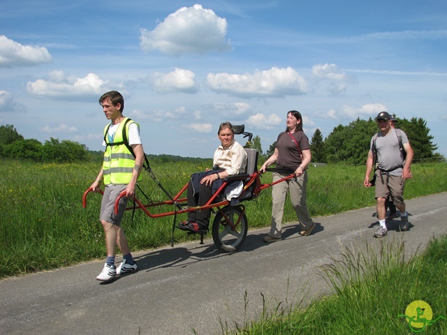 randonnée sportive avec joëlettes, Florennes, 2014