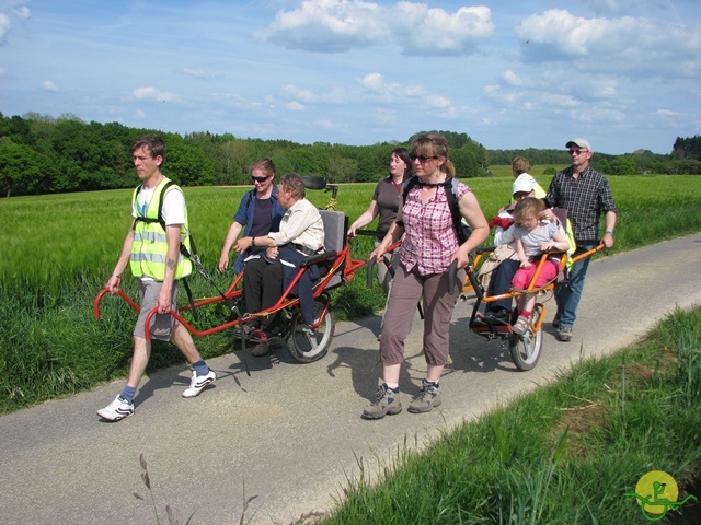 randonnée sportive avec joëlettes, Florennes, 2014