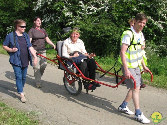 randonnée sportive avec joëlettes, Florennes, 2014