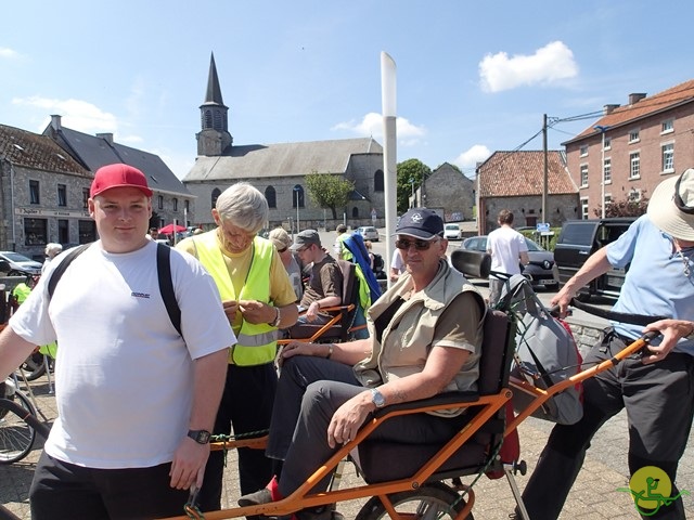 randonnée sportive avec joëlettes, Florennes, 2014