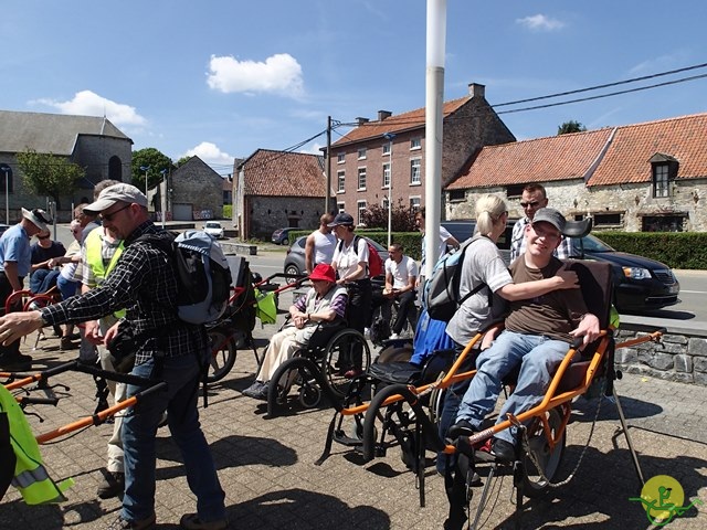 randonnée sportive avec joëlettes, Florennes, 2014