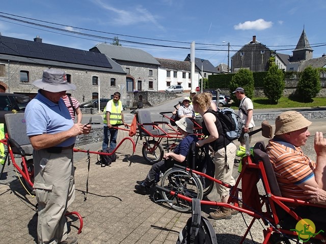 randonnée sportive avec joëlettes, Florennes, 2014