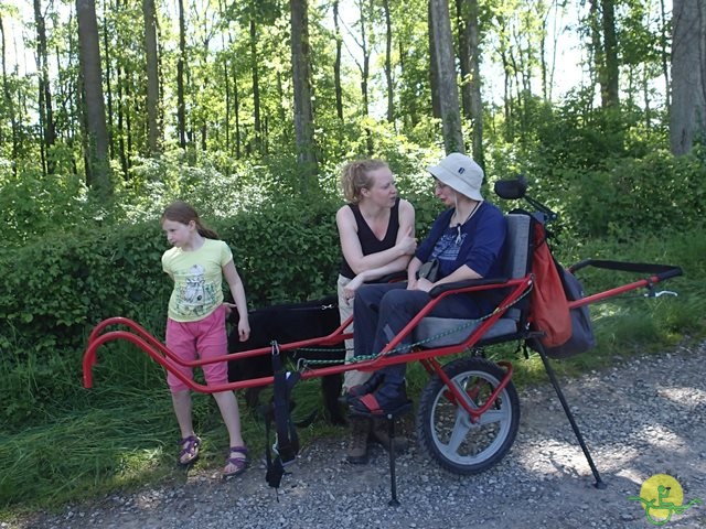 randonnée sportive avec joëlettes, Florennes, 2014