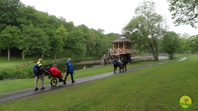 randonnée sportive avec joëlettes, Chevetogne, 2014