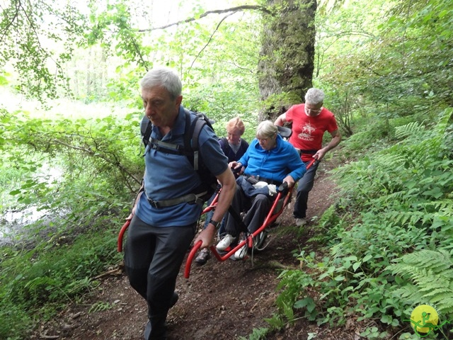 randonnée avec joëlettes, Chevetogne, 2014