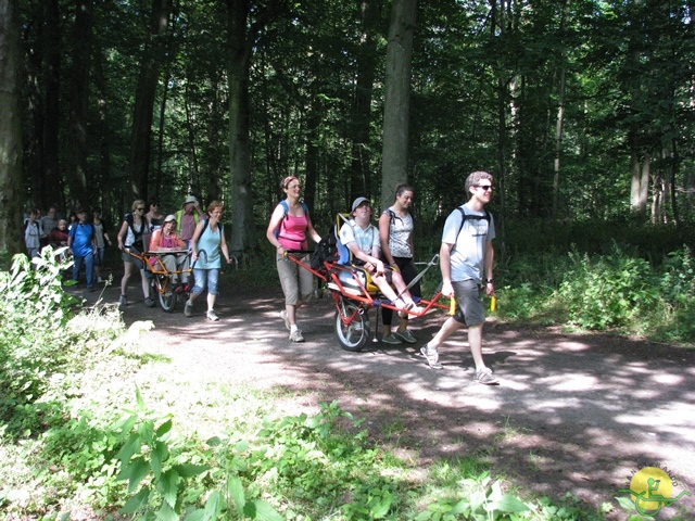 randonnée sportive avec joëlettes, Havré, 2014