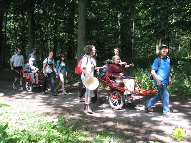 randonnée sportive avec joëlettes, Havré, 2014