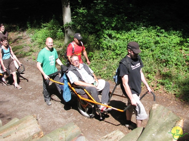 randonnée sportive avec joëlettes, Havré, 2014