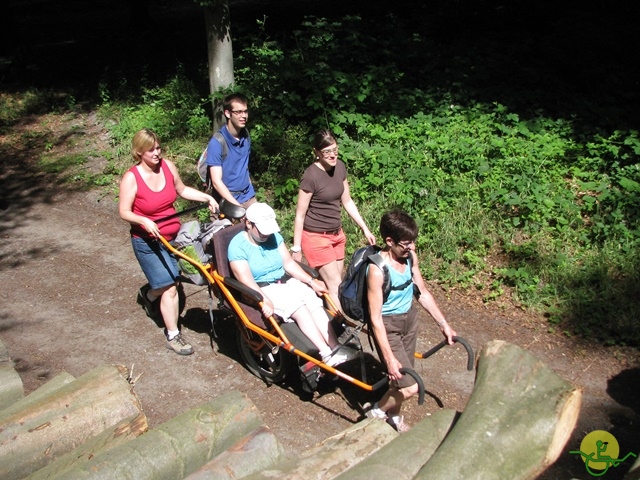 randonnée sportive avec joëlettes, Havré, 2014