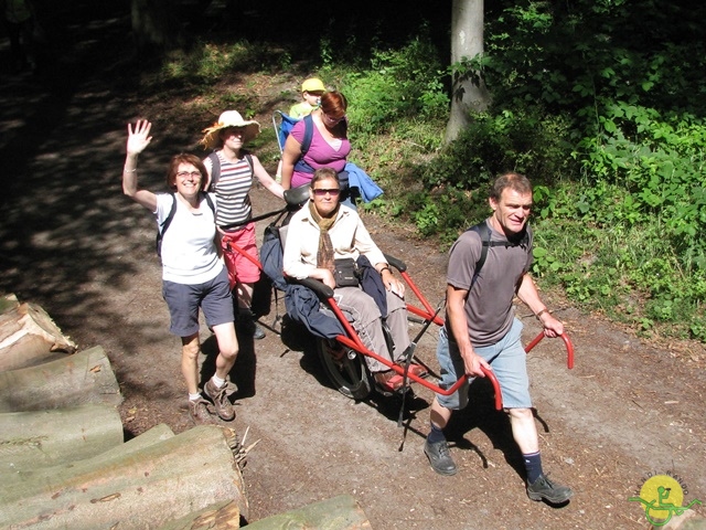 randonnée sportive avec joëlettes, Havré, 2014