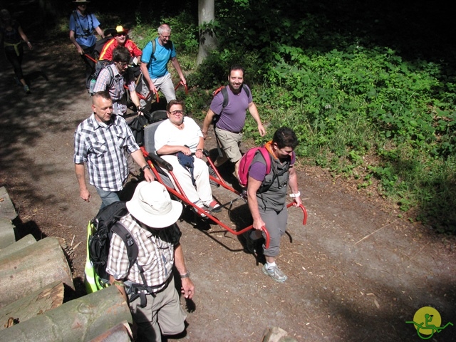 randonnée sportive avec joëlettes, Havré, 2014