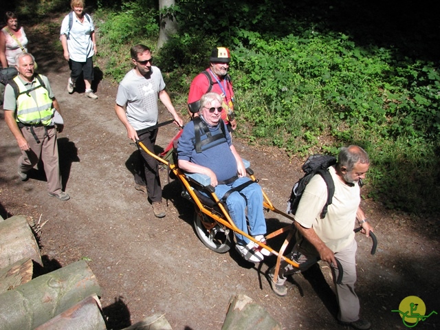 randonnée sportive avec joëlettes, Havré, 2014