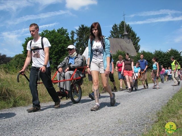 randonnée sportive avec joëlettes, Havré, 2014