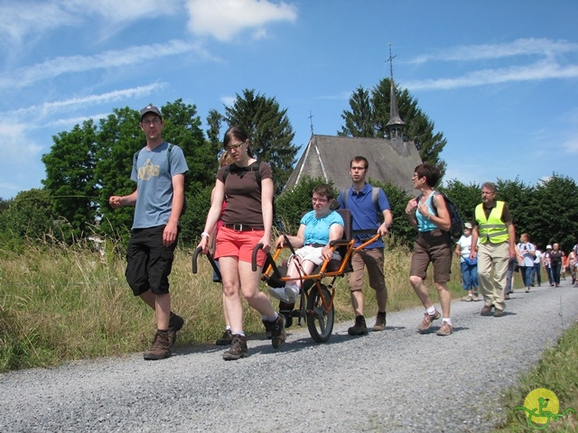 randonnée sportive avec joëlettes, Havré, 2014