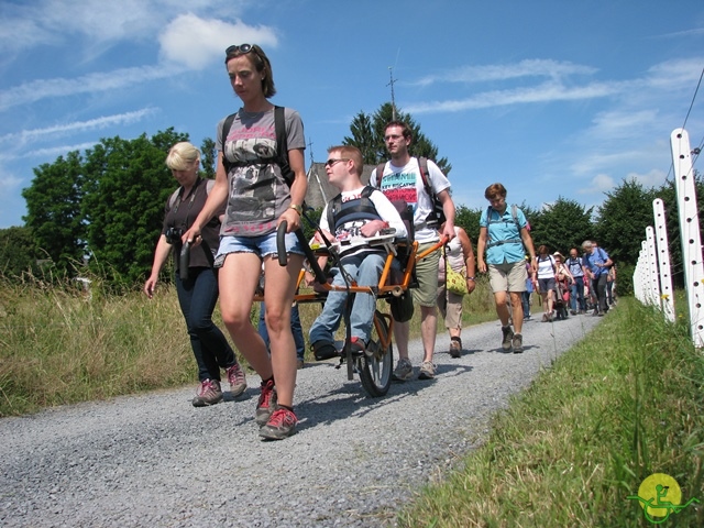 randonnée sportive avec joëlettes, Havré, 2014