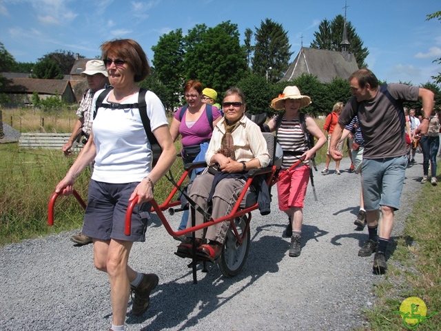 randonnée sportive avec joëlettes, Havré, 2014