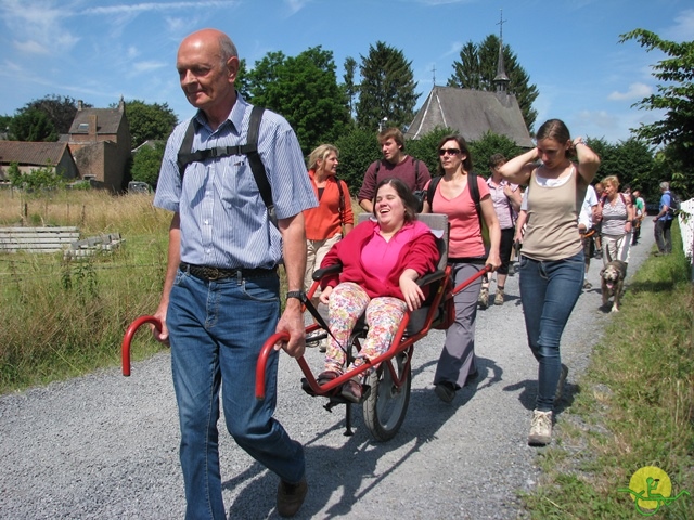 randonnée sportive avec joëlettes, Havré, 2014