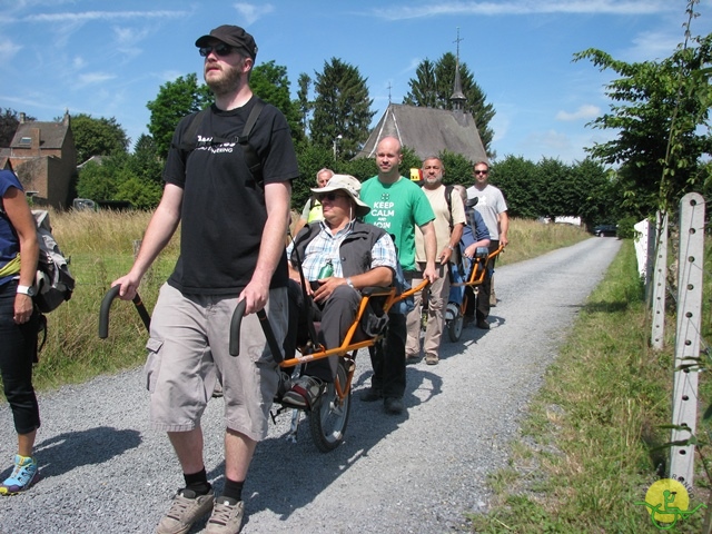 randonnée sportive avec joëlettes, Havré, 2014