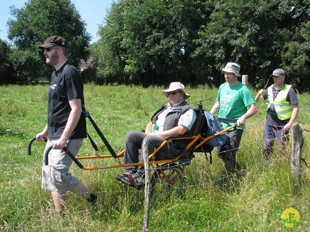 randonnée sportive avec joëlettes, Havré, 2014