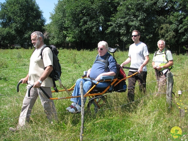 randonnée sportive avec joëlettes, Havré, 2014