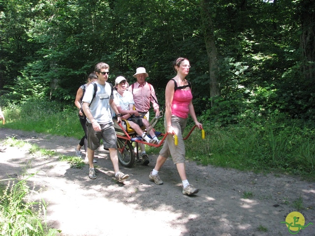 randonnée sportive avec joëlettes, Havré, 2014