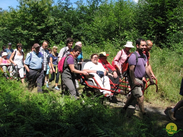 randonnée sportive avec joëlettes, Havré, 2014