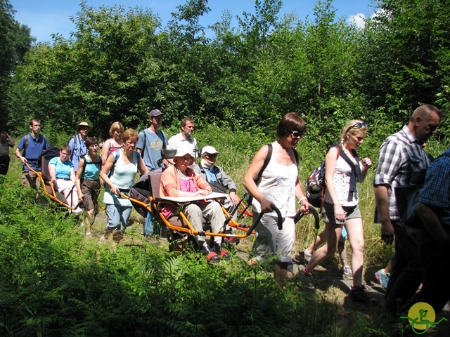 randonnée sportive avec joëlettes, Havré, 2014