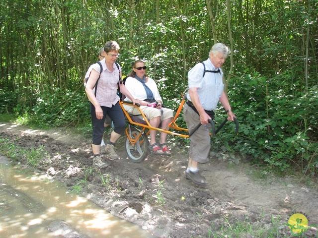 randonnée sportive avec joëlettes, Havré, 2014