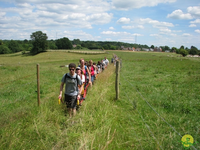 randonnée sportive avec joëlettes, Havré, 2014