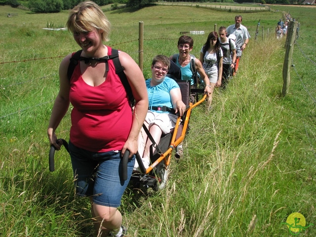 randonnée sportive avec joëlettes, Havré, 2014