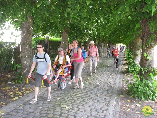 randonnée sportive avec joëlettes, Havré, 2014