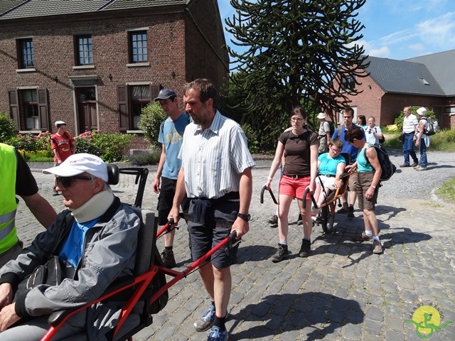 randonnée sportive avec joëlettes, Havré, 2014