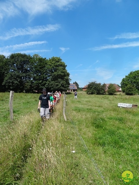 randonnée sportive avec joëlettes, Havré, 2014