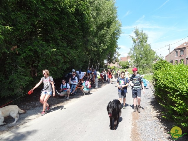 randonnée sportive avec joëlettes, Havré, 2014