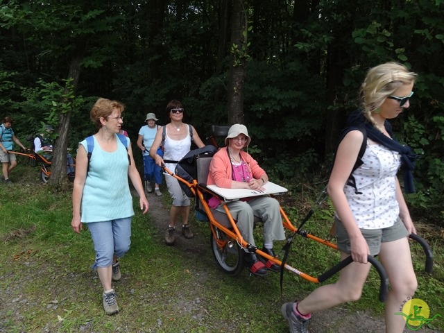 randonnée sportive avec joëlettes, Havré, 2014