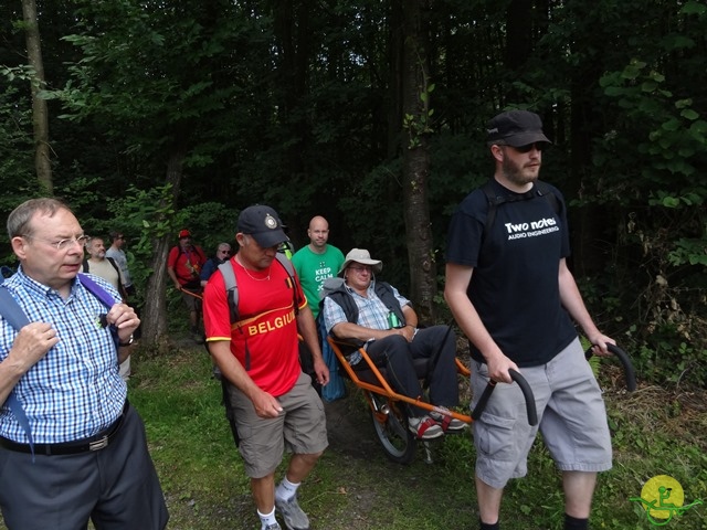 randonnée sportive avec joëlettes, Havré, 2014